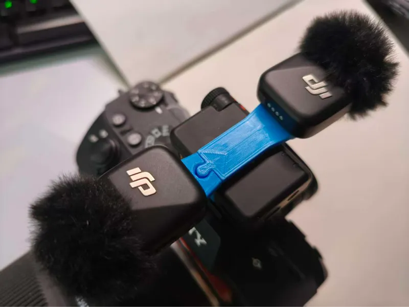 DJI MIC MINI 双麦克风前后全向收音相机热靴支架
