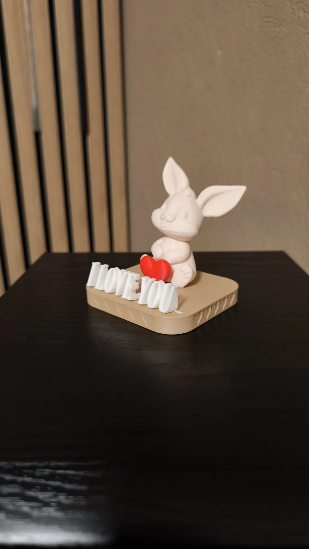 Valentine's Day Bunny Rabbit with Heart - Free 3D Print Model - MakerWorld
