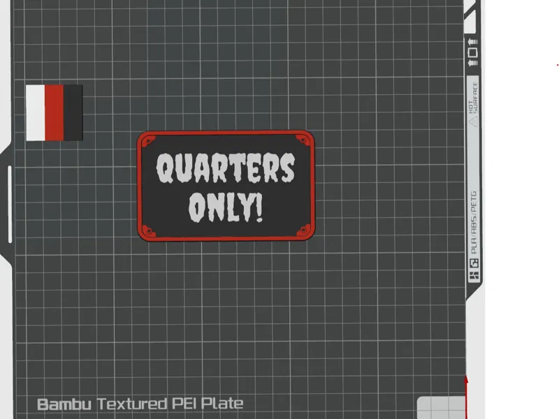 Quarters Only Machine Badge (Request)