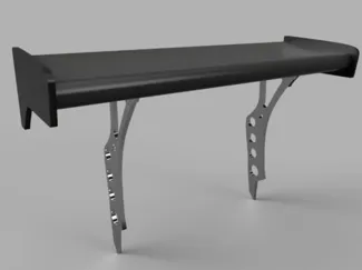 spoiler wingspan 78mm and wide 45mm mounting point