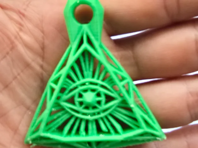 Geometric All-Seeing Eye Earring