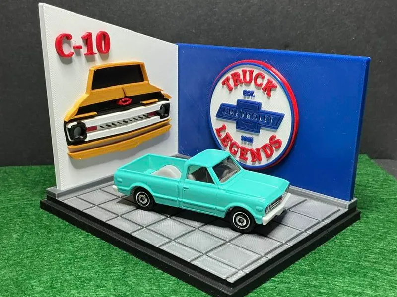 Matchbox Chevy C-10 truck display 1/64