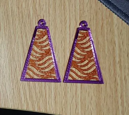 Pattern Bell Earrings 2 layers view 2