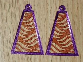 Pattern Bell Earrings 2 layers