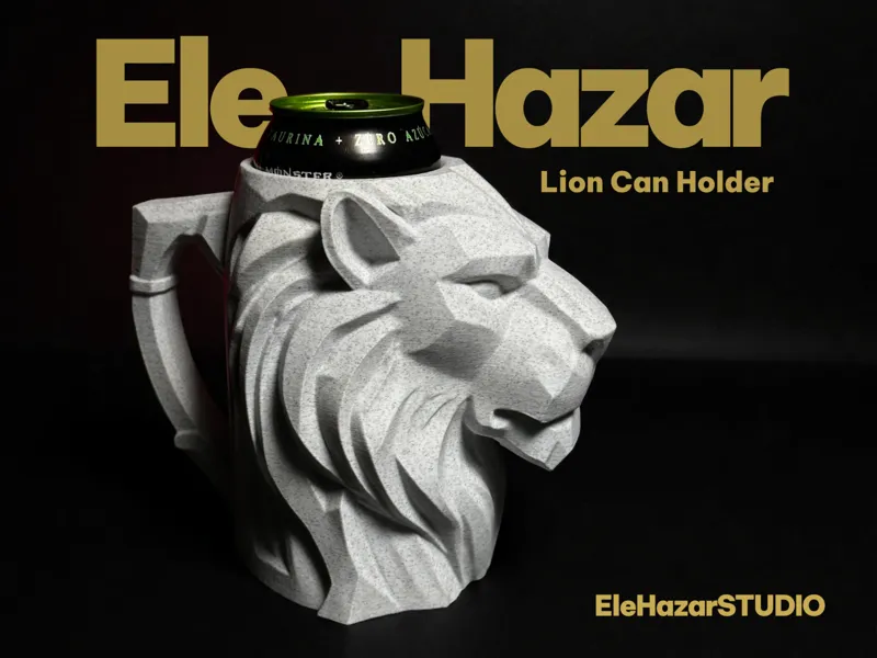 Lion Can Holder