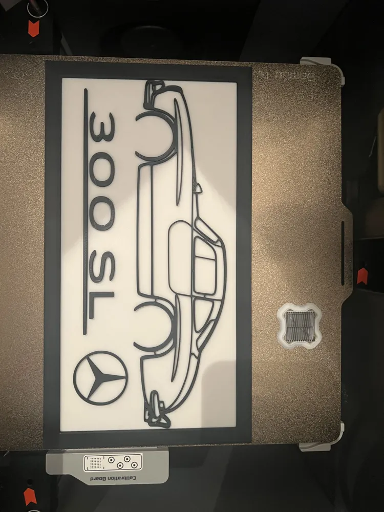 Mercedes 300 SL Line Art Display by Sesobeh MakerWorld: Download Free ...