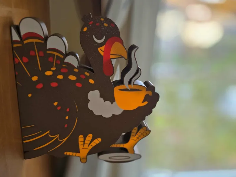 Turkey Sipping Coffee