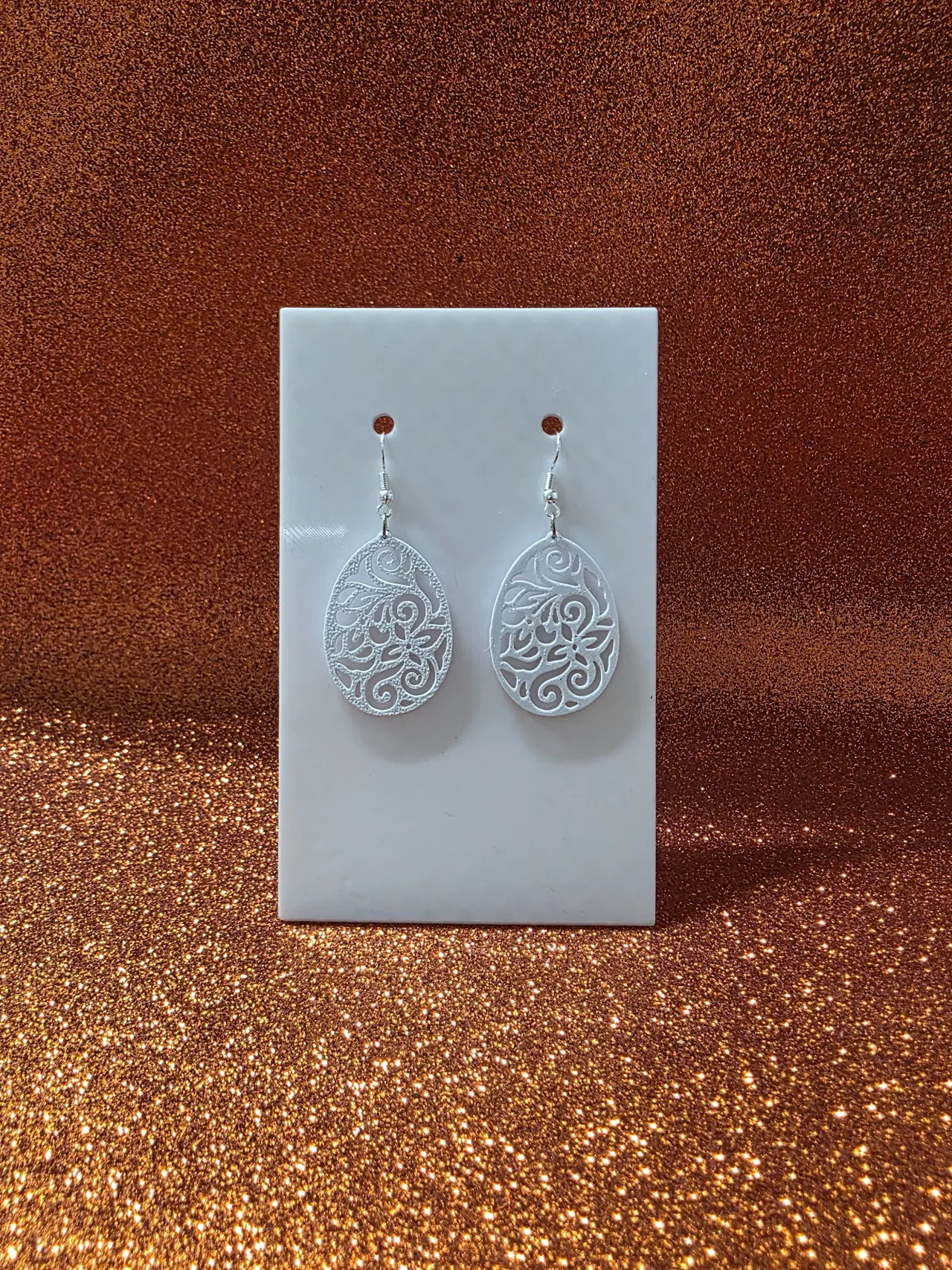 Easter flower earrings view 2