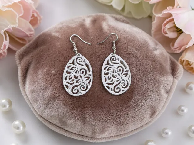 Easter flower earrings