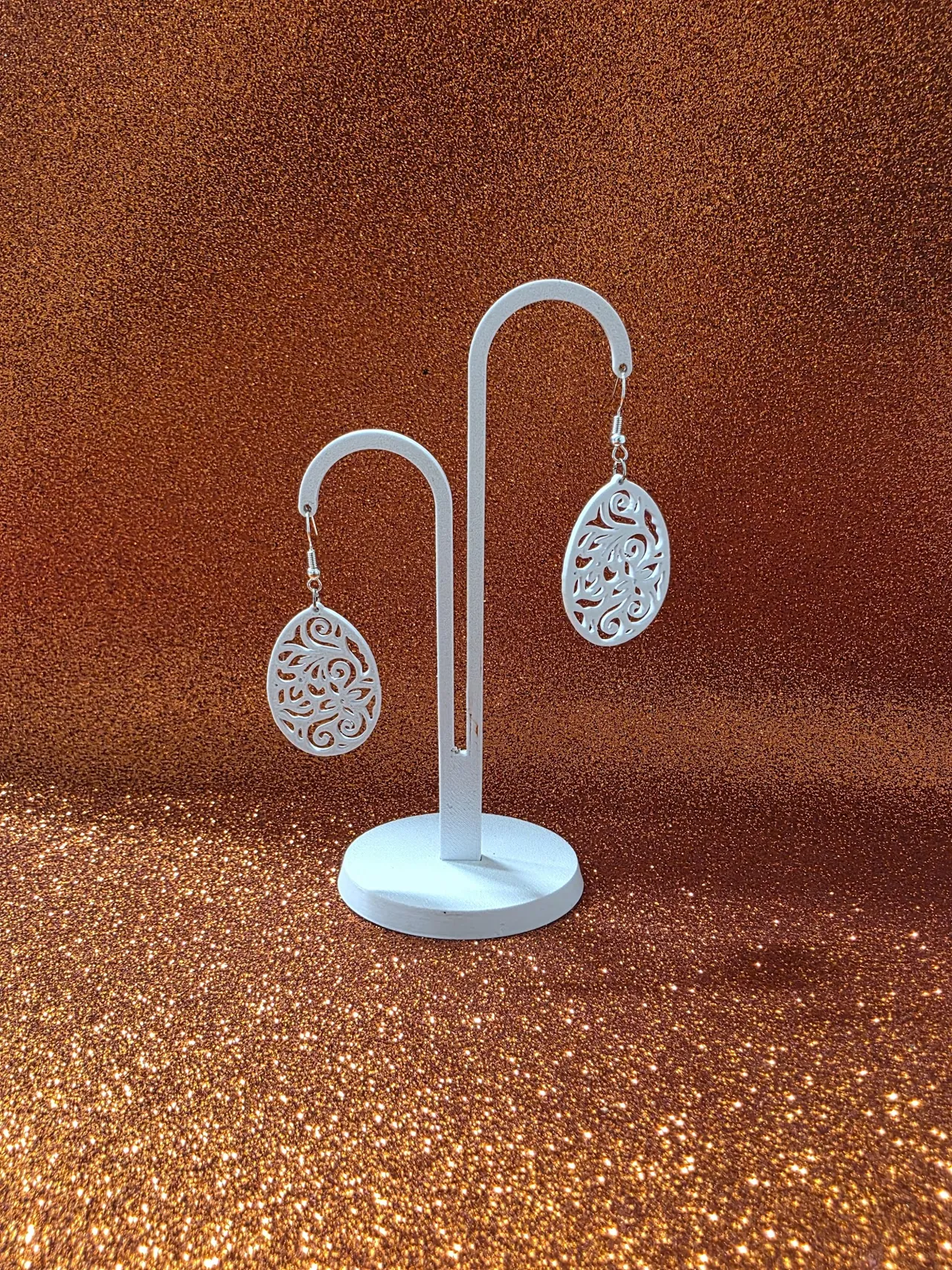 Easter flower earrings view 3