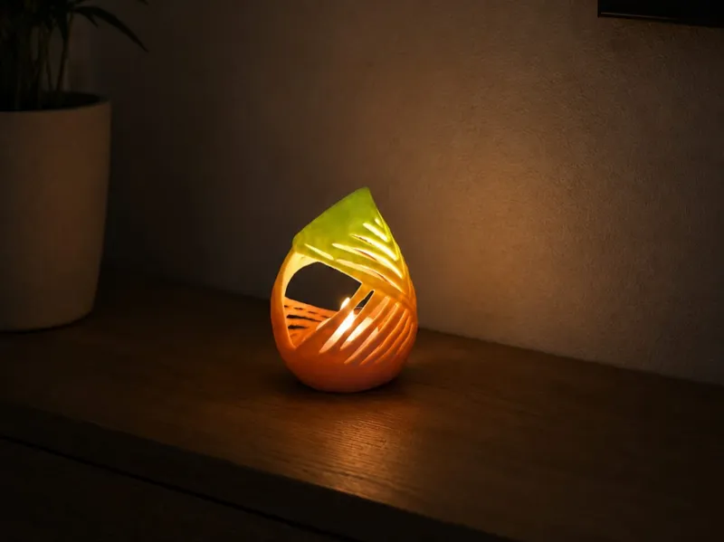 Organic Spiral LED Tea Light Holder