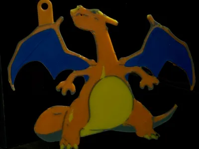 Charizard Keychain - 2D -  4 Colors