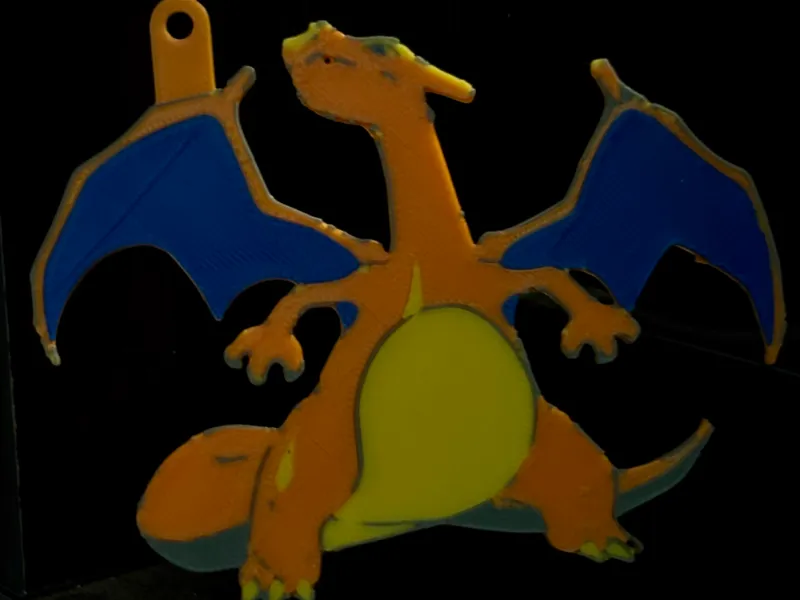 Charizard Keychain - 2D -  4 Colors