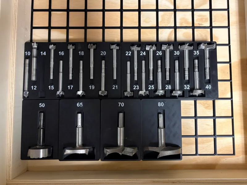 FORSTNER BITS HOLDER - GRIDFINITY COMPATIBLE