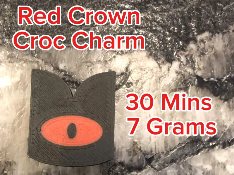 Red Crown Croc Charm - Cult Of The Lamb