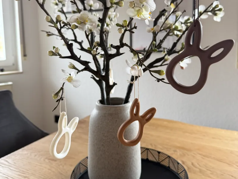 Minimal Bunny Ornament – Easter Hanging Decoration