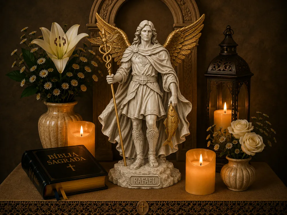 Modelo para impresión 3D: ARCANJO SÃO RAFAEL. Referencia del modelo original.