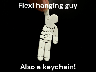 Hanging guy flexi keychain