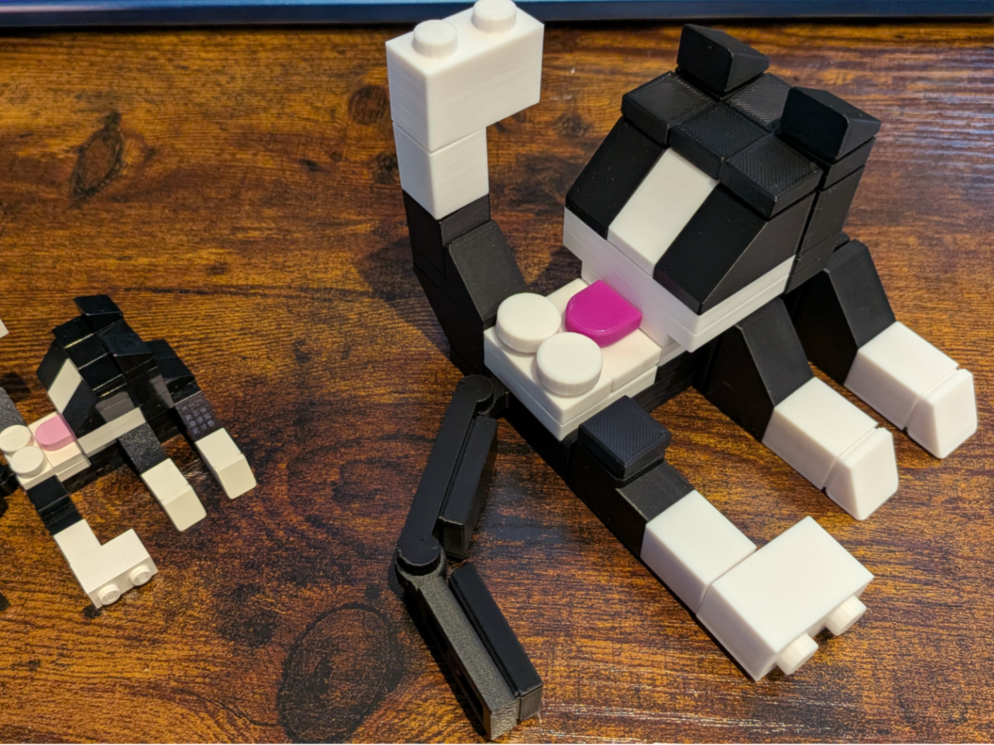 200% Sized Brick Grooming Tuxedo Cat