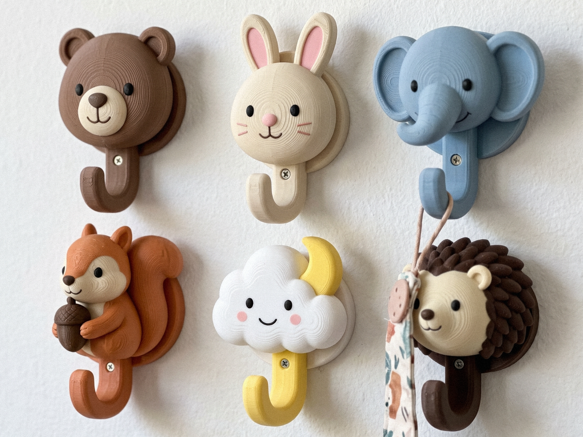 Cute Nursery Animal Wall Hooks - 1