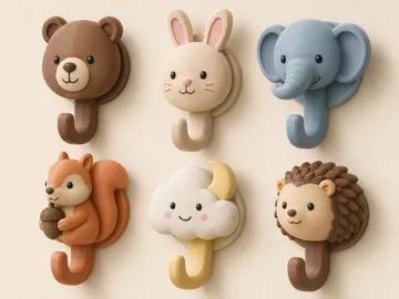 Letrero o emblema decorativo: Cute Nursery Animal Wall Hooks — vista de referencia 2