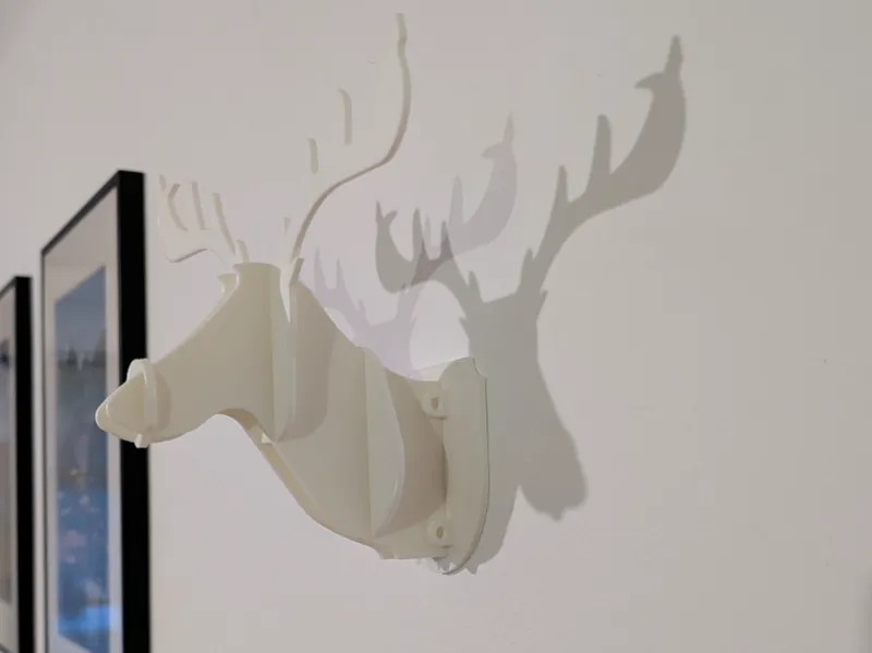 Décoration en 3D trophée de chasse cerf