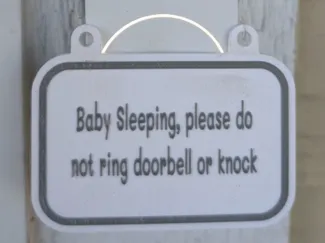Baby sleeping sign