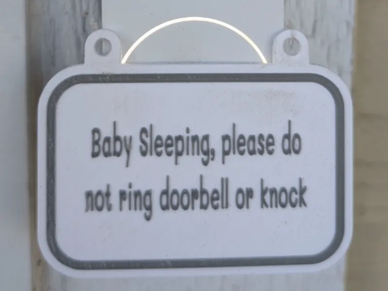 Baby sleeping sign