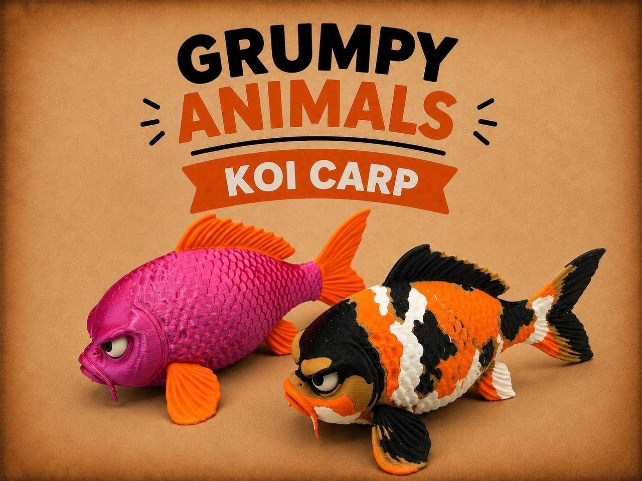 Grumpy Koi Carp 3D model