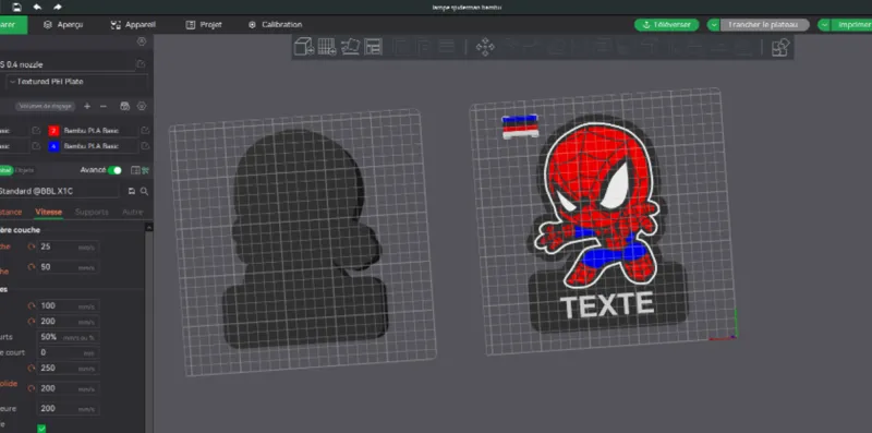 lampe spiderman prenom