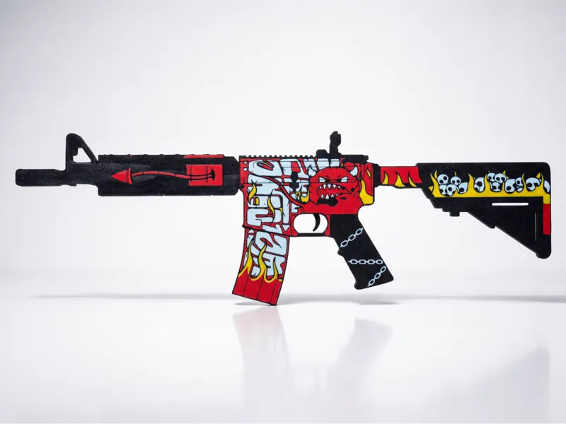 M4A4 | Hellfire - 3D Printed Wall Art
