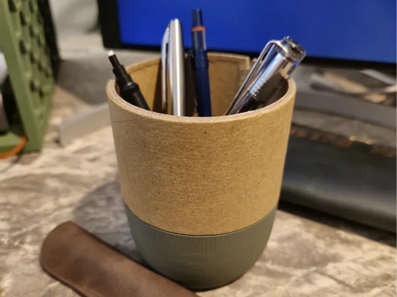 Cardboard Spool Pen Pot / Holder / Desk Tidy