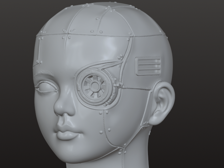 Model 327 Steampunk Replacement Doll Head