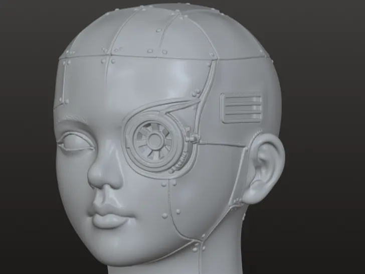 Model 327 Steampunk Replacement Doll Head