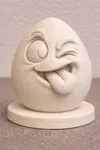 Silly Head Egg Model at real egg size (approx 60 mm height)