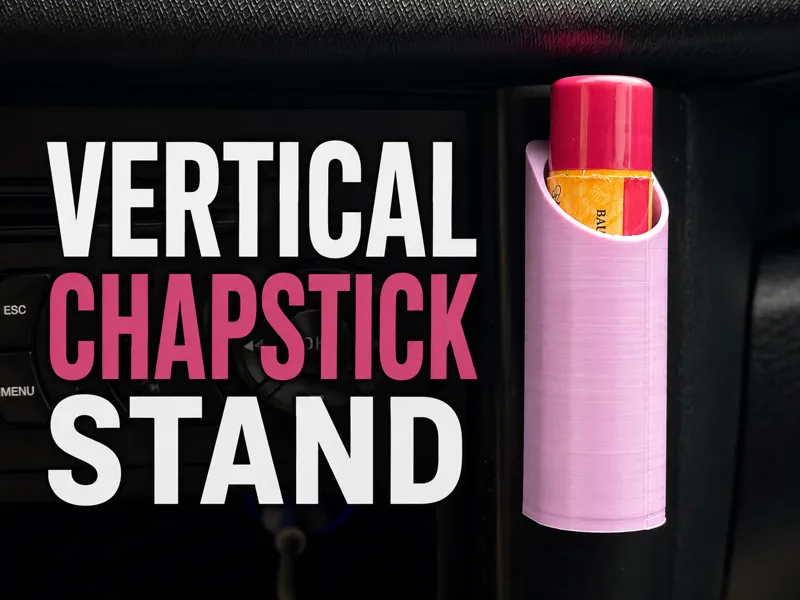 Vertical lip balm chapstick stand