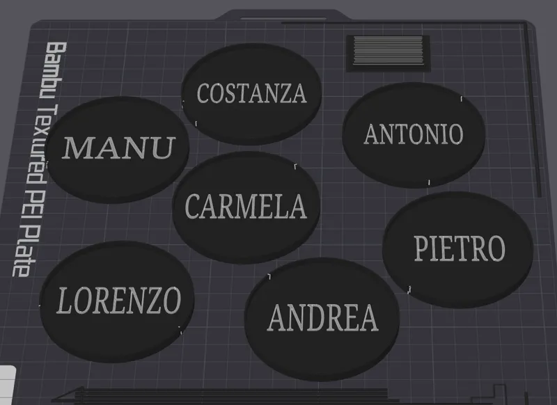 sottobicchieri con nome