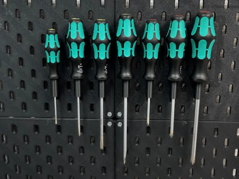 Minimalistic Skadis screwdriver holder