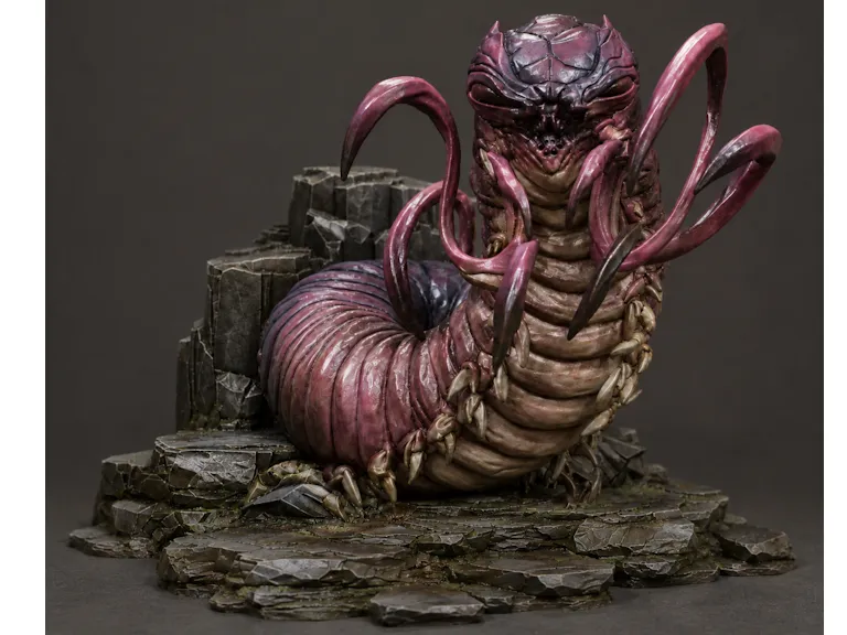 DnD Carrion Crawler on Rock Terrain