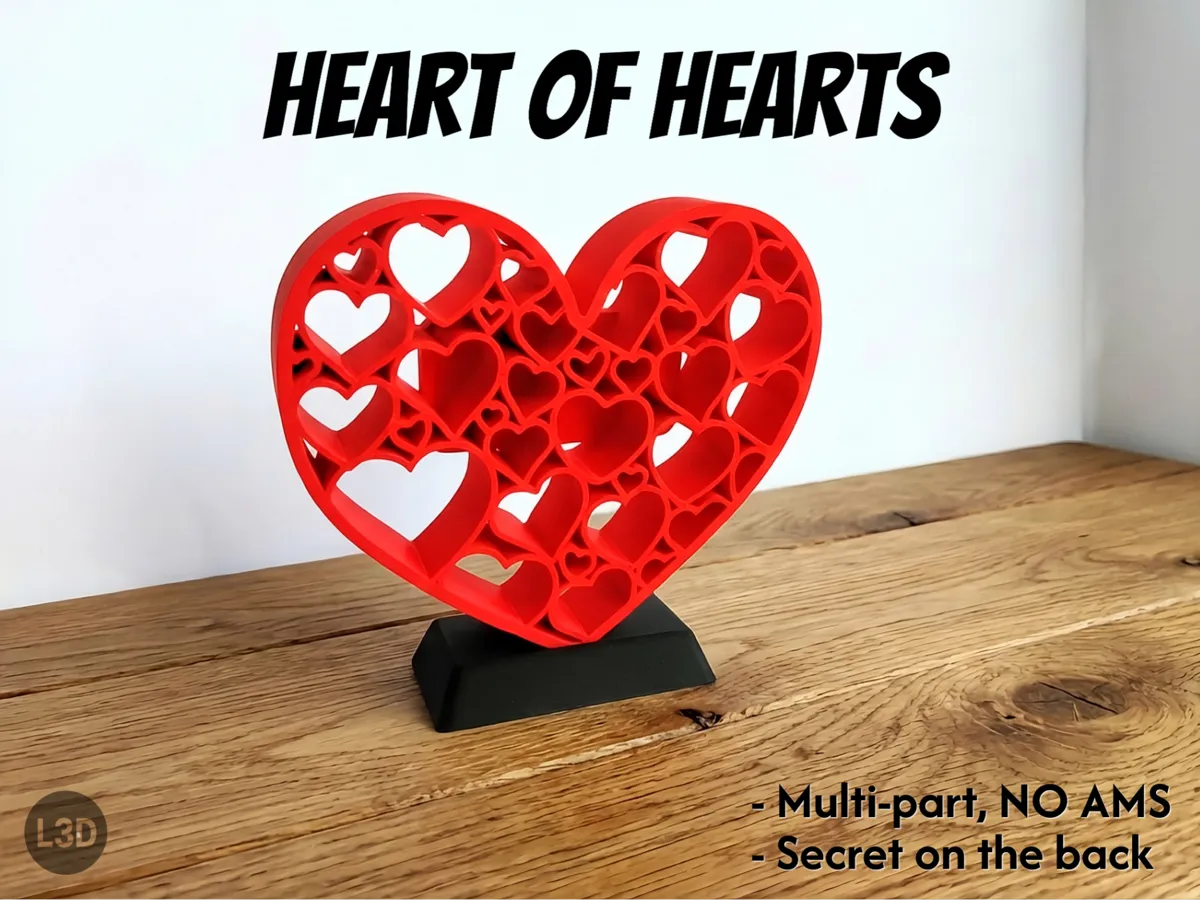 Heart of Hearts *** UPDATE **** - Free 3D Print Model - MakerWorld