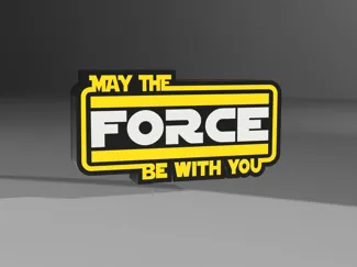 MAY THE FORCE LIGHTBOX