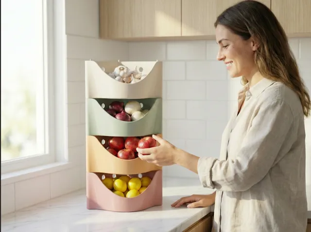 Modular Stackable Corner Storage Ventilated