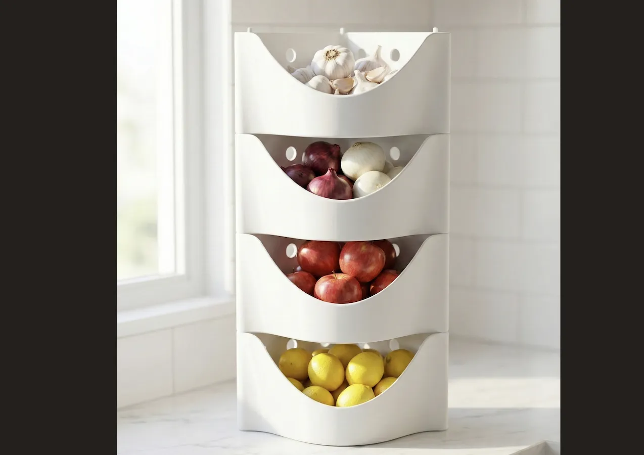Modular Stackable Corner Storage Ventilated view 2