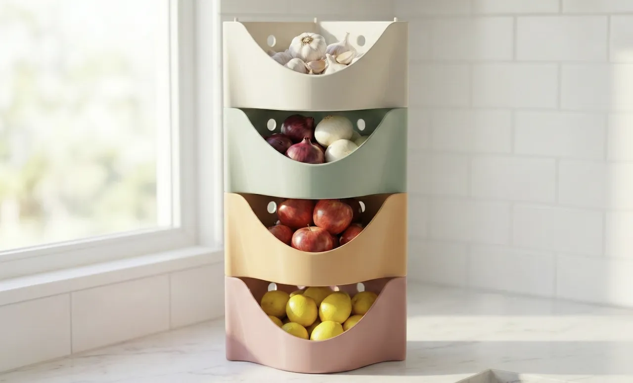 Modular Stackable Corner Storage Ventilated view 3