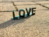 Sculpture anamorphique Love You — photo 1