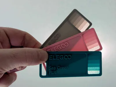 Elegoo PLA Filament Sample Card & Profiles