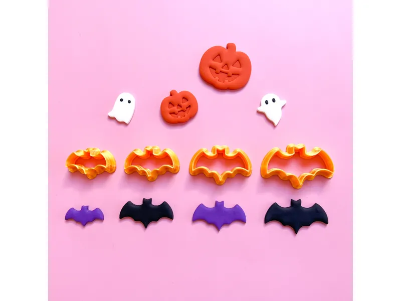 Halloween Bat Clay Cutter 4 size set