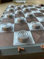 Checkers pieces with magnets 5x2mm