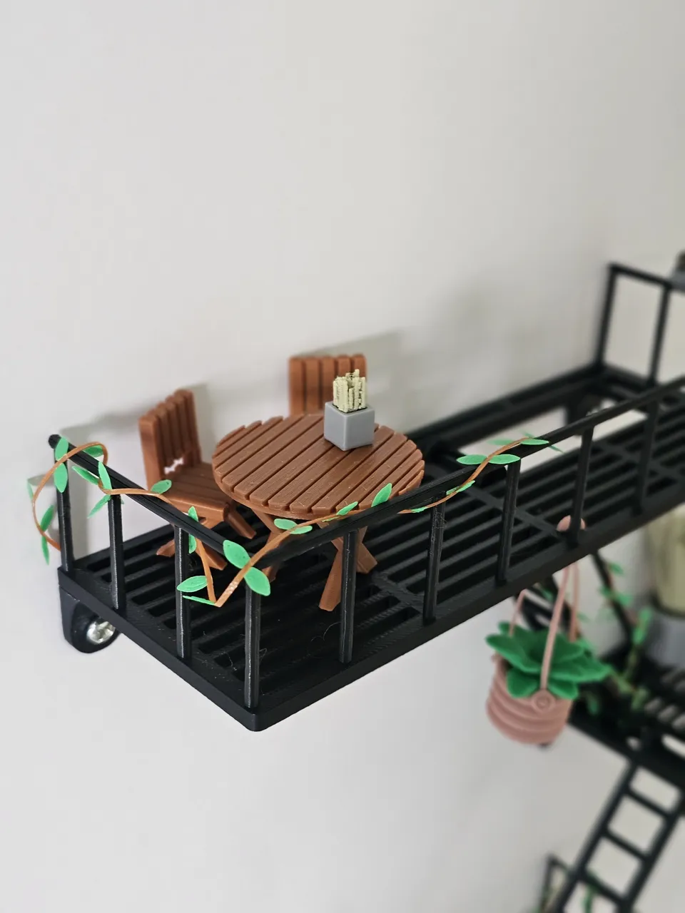 Mini Fire Escape Stairway Shelf Diorama view 3