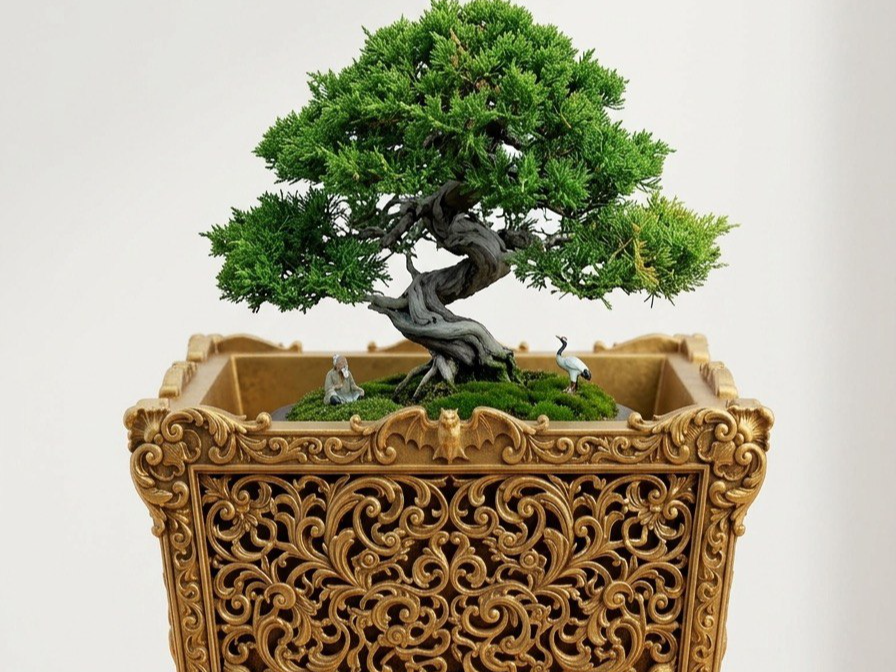 macetero barroco para bonsai